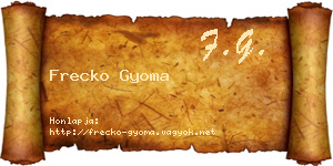 Frecko Gyoma névjegykártya
